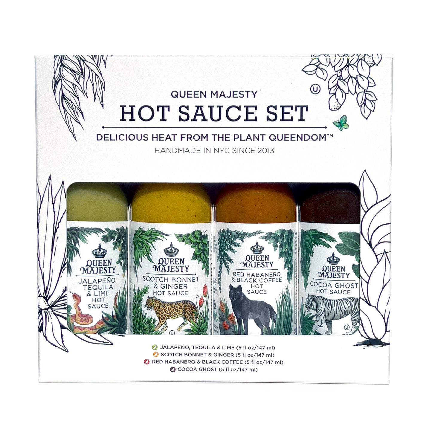 Queen Majesty Hot Sauce Gift Set (4x 5oz Bottles)