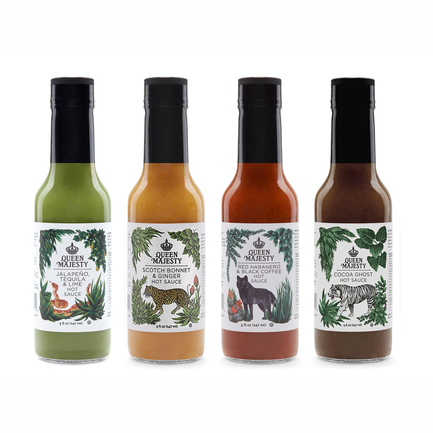 Queen Majesty Hot Sauce Gift Set (4x 5oz Bottles)
