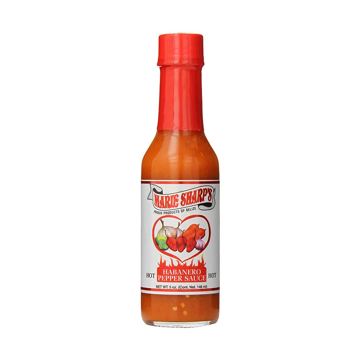 Marie Sharp's Original Hot Habanero Pepper Sauce (5oz) - Lucifer's House of Heat