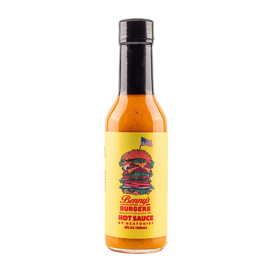 Heatonist x Stranger Things Benny’s Burgers Hot Sauce